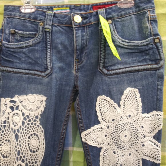 2410 Jeaniemade Size 9j Vigoss Upcycled Stretch Jeans - Picture 4 of 6